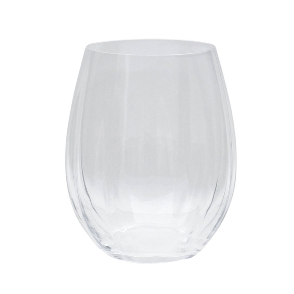 NEW! Celebrate together Stemless Fall Pumpkin Wine Glass (Set of 2) clear 20 oz
